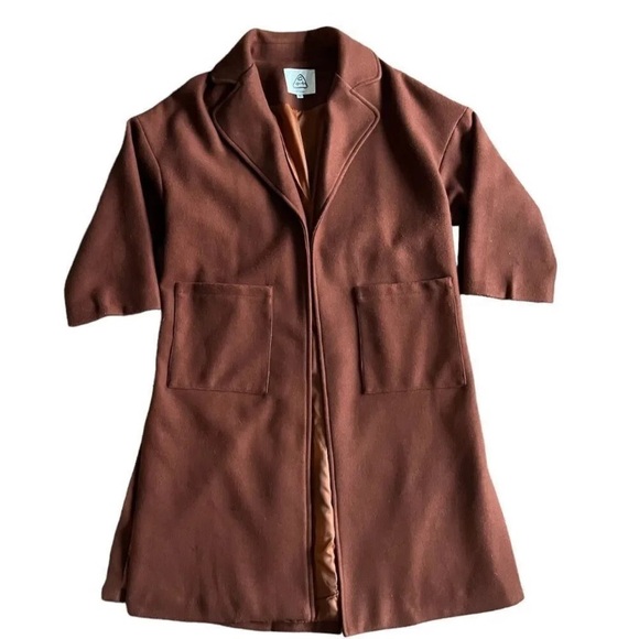 Oversized Coat in TEAK - Picture 1 of 8
